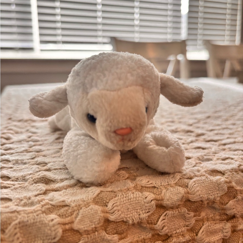 Charming White Plush Lamb
